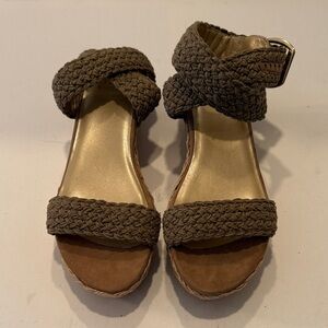 Stuart Weitzman Brown Woven Sandals